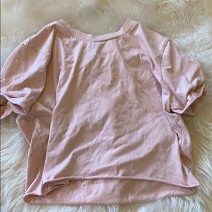 Blush crop tee